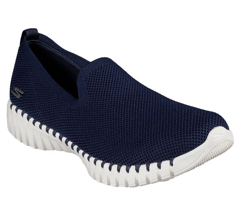 Skechers Gowalk Smart - Believe - Womens Slip On Shoes Navy/White [AU-QJ0205]